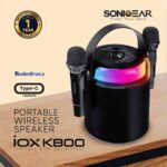 SonicGear Portable Karaoke Kids Speaker BT/Wireless Dual Mics iOX K800 Black - Image 5