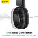 Baseus Bowie H1 Noise Cancelling Wireless Headphones White - Image 17