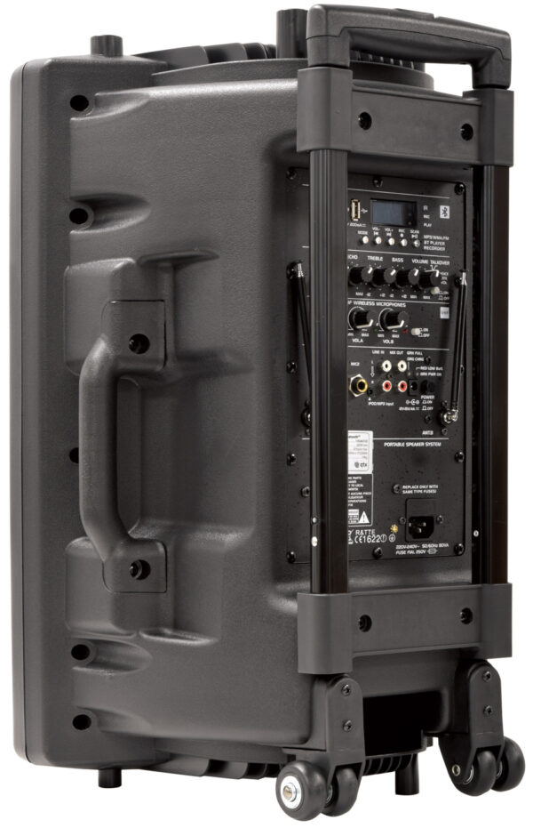 QTX QR12PA 12'' Professional Portable Karaoke & PA Speaker with 2x Wireless Microphones, Bluetooth USB & FM 178.847UK - Image 8