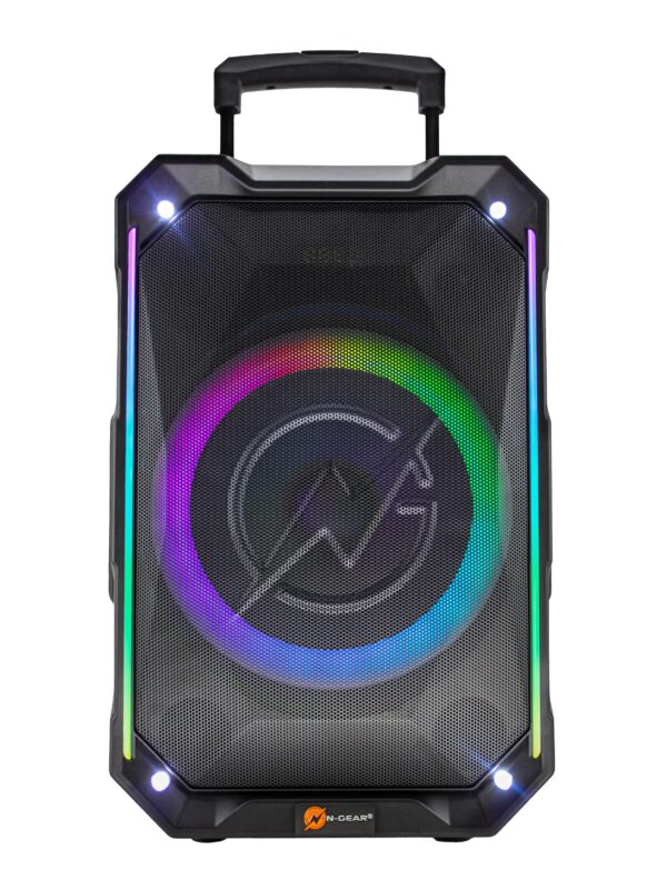 N-Gear FLASH1040 10'' Portable Karaoke Speaker with 1x Wireless Mic LED Lights USB & BT - Image 2