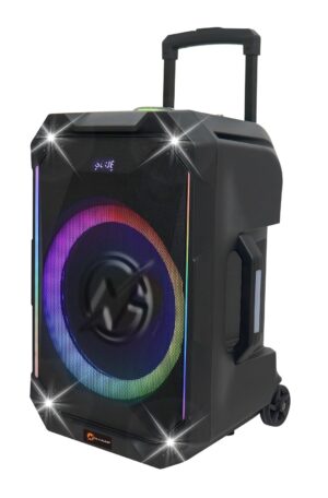 N-Gear FLASH1040 10” Portable Karaoke Speaker with 1x Wireless Mic LED Lights USB & BT