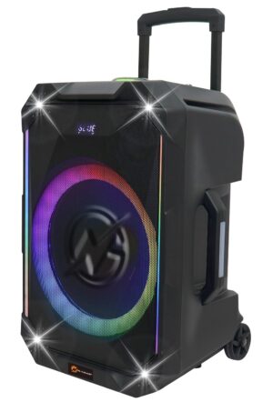 N-Gear FLASH1240 12” Portable Karaoke Speaker with 1x Wireless Mic LED Lights USB & BT