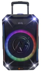 N-Gear FLASH1540 15'' Portable Karaoke Speaker with 1x Wireless Mic LED Lights USB & BT - Image 2