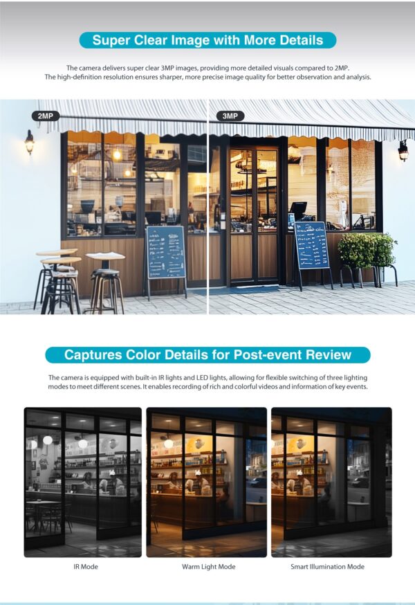 Dahua IP 5.0MP Wifi Bullet 2.8mm Dual Illumination HFW1539DTK1-SAW - Image 4