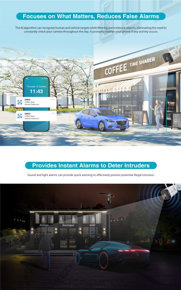 Dahua IP 5.0MP Wifi Bullet 2.8mm Dual Illumination HFW1539DTK1-SAW - Image 5