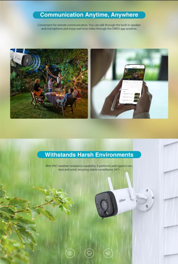 Dahua IP 5.0MP Wifi Bullet 2.8mm Dual Illumination HFW1539DTK1-SAW - Image 6