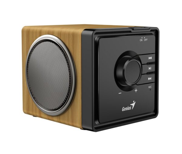 Genius Mobile Speaker Portable BT 6W SP-916BT Pine Wood - Image 2