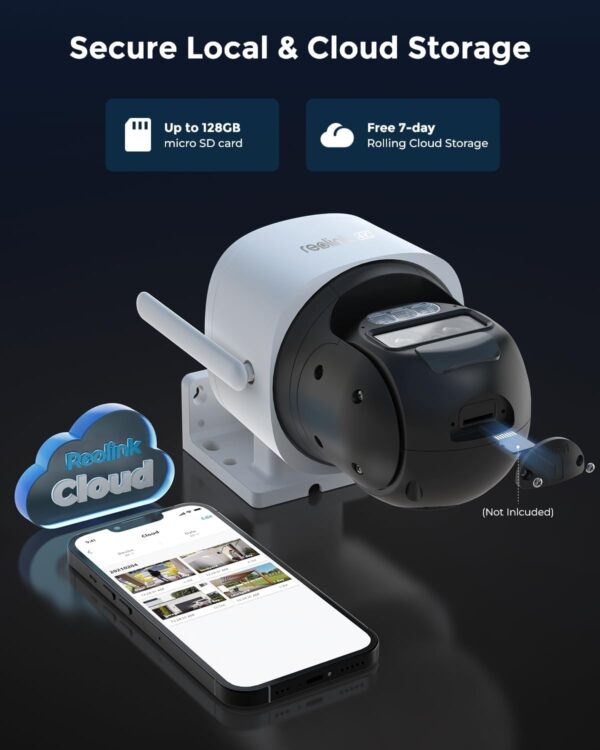 Reolink BP4G Outdoor Battery Camera 4K Trackmix LTE (G770) (White) (Hard Bundle) - Image 8