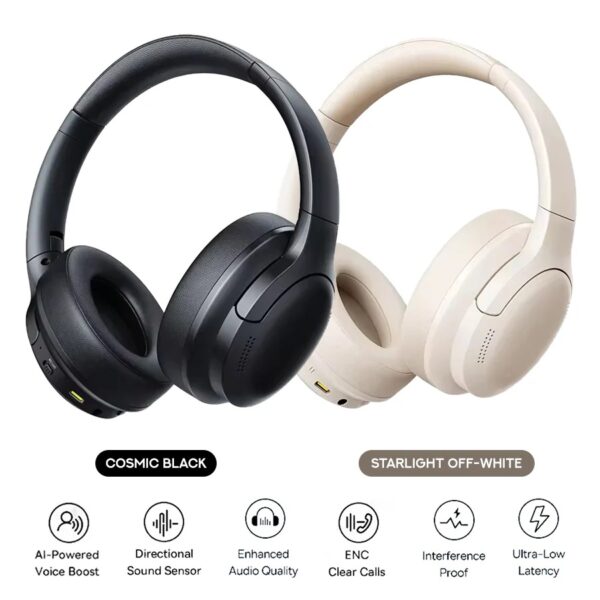 Baseus Headphones Over Ear Bass BH1 Lite White - Image 3