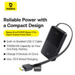 Baseus Powerbank 22.5W 10000mAh + Display EnerFill FC51 Bipow2 Pro Black - Image 2