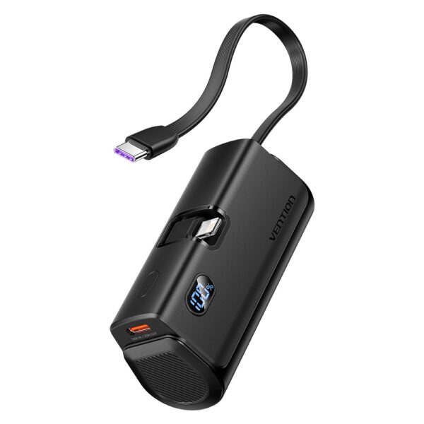 Vention Powerbank 4800mAh 22.5W Foldable Lightning Black FHRB0 - Image 2