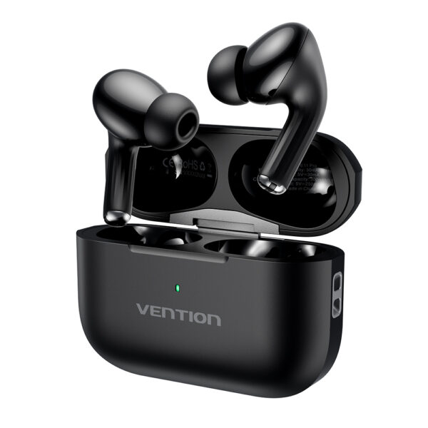 Vention Earphones BT TWS InEar ANC +Wireless Charging ECHO LITE E11 Pro Black NBVB0-Pro - Image 2