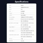 Vention Powerbank 20000mAh 45W 2xUSBC 1xUSBA + Built-in USBC Cable FHGH0-TY - Image 3