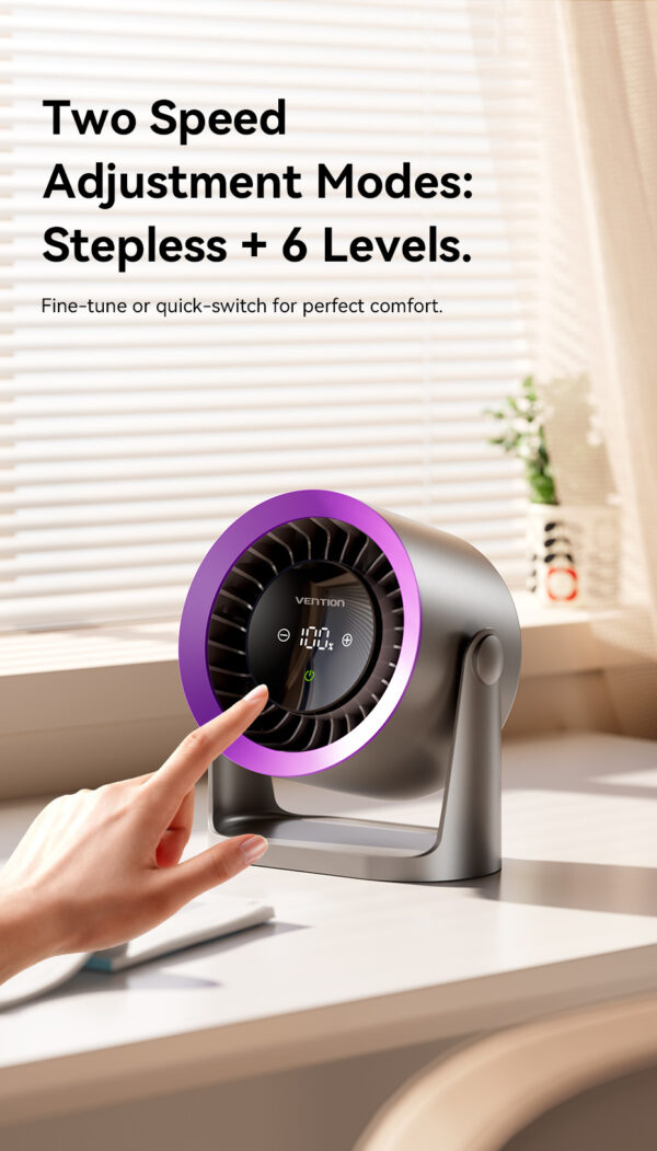 Vention Air Circulation Fan Desktop with Display & Wall Mount PBIH0 - Image 3