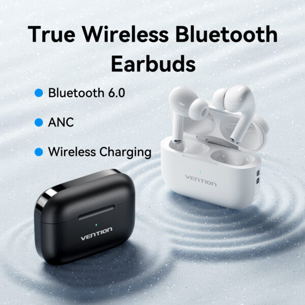 Vention Earphones BT TWS InEar ANC +Wireless Charging ECHO LITE E11 Pro White NBVW0-Pro - Image 4