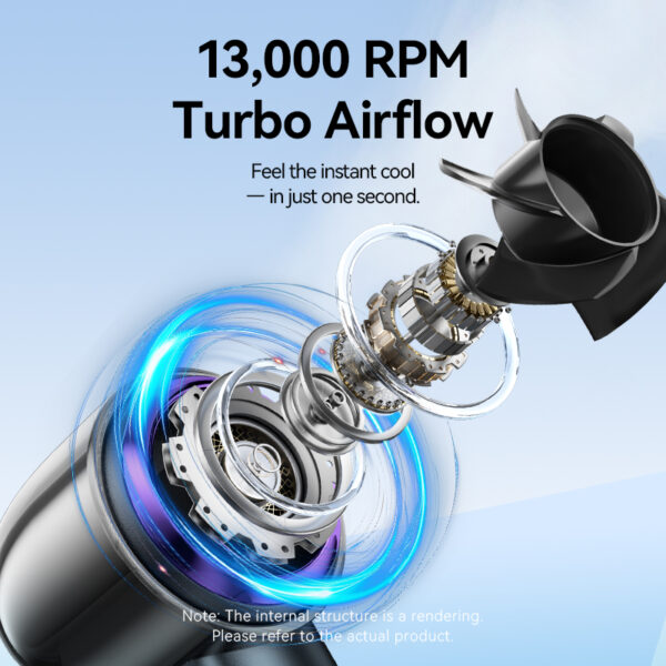 Vention Fan Portable & Adjustable High-Speed with Display PBBV0 - Image 5