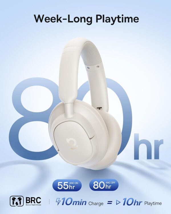 Baseus Headphones Over Ear ANC Bass BH1 NC White - Image 7