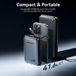 Vention Powerbank 20000mAh 45W 2xUSBC 1xUSBA + Built-in USBC Cable FHGH0-TY - Image 6