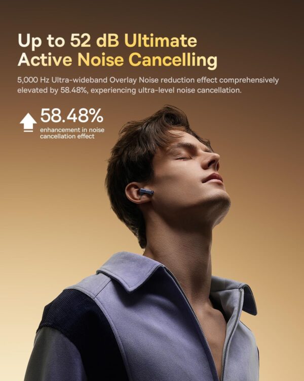 Baseus Headphones In Ear TWS Bowie M2s Ultra DISPLAY ANC LDAC Black - Image 2