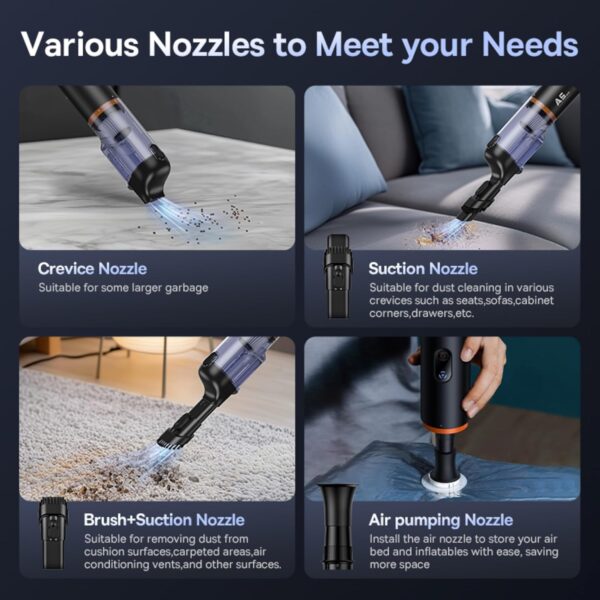 Baseus VA Vacuum Cleaner Car 16000pa , Wireless , A5 - Image 3