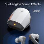 Machenike TWS Earphones TH60 , Ultra-Low Latency, Active Noise Cancelling Mic, 36-Hour Battery Life, IPX5 , VR, Switch, Pc, Phone, White - Image 3