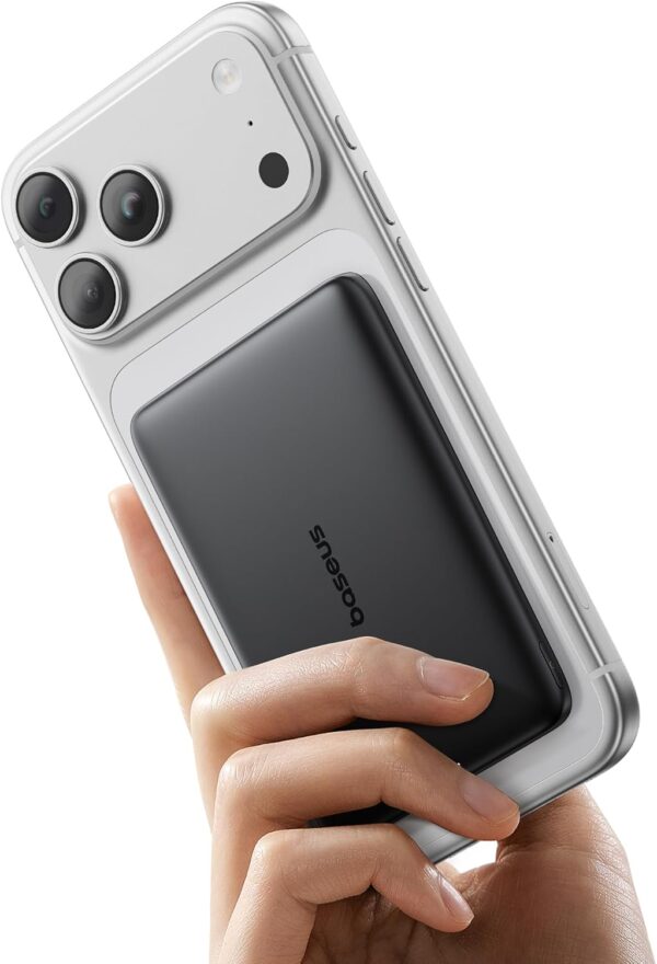 Baseus Powerbank Wireless 20W 5000mAh Magnetic PicoGo AM41 Ultra Black - Image 5