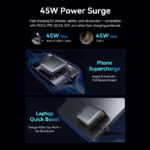 Vention Powerbank 20000mAh 45W 2xUSBC 1xUSBA + Built-in USBC Cable FHGH0-TY - Image 7