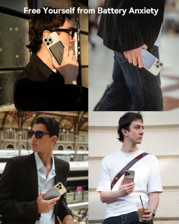 Baseus Powerbank Wireless 20W 5000mAh Magnetic PicoGo AM41 Ultra Black - Image 8