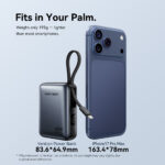 Vention Powerbank 10000mAh 45W Built-in USB-C & Lightning Cables FKMH0 Grey - Image 7