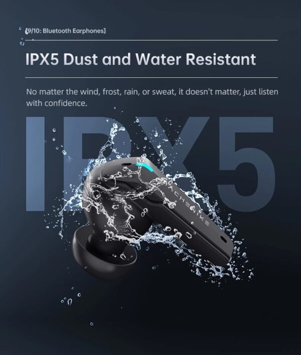 Machenike TWS Earphones TH60 , Ultra-Low Latency, Active Noise Cancelling Mic, 36-Hour Battery Life, IPX5 , VR, Switch, Pc, Phone - Image 5