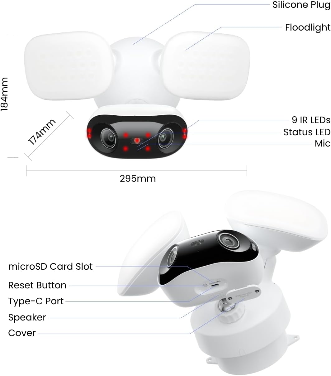 Reolink WIFI Outdoor Camera Panoramic Ultra-Wide View 4K Elite Floodlight 240v - Image 8