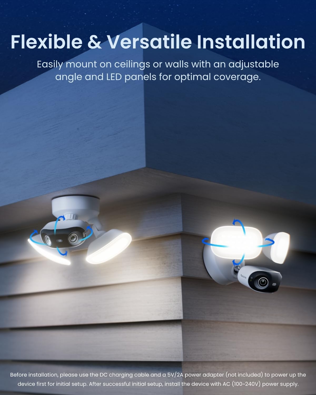 Reolink WIFI Outdoor Camera Panoramic Ultra-Wide View 4K Elite Floodlight 240v - Image 7