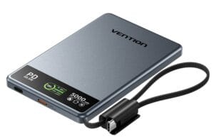 Vention MA Powerbank Wireless Magnetic 5000mAh 22.5W Wireless 15W Ultra Slim Grey FKKH0