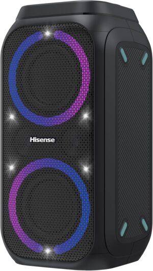 Hisense Speaker Portable Karaoke Party Rocket 160, 160W  Power, 12 Hrs long playtime,TWS Pair play,Karaoke Mode,5 Lighting effects