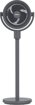 Energizer F609R Floor & Table Fan 9'' Extendable up to 1m Quiet, Rotatable & USB Rechargeable