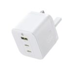 Baseus Charger Wall 65W USB-Cx2/USB-A UK+100W USB-C Cable PALM White