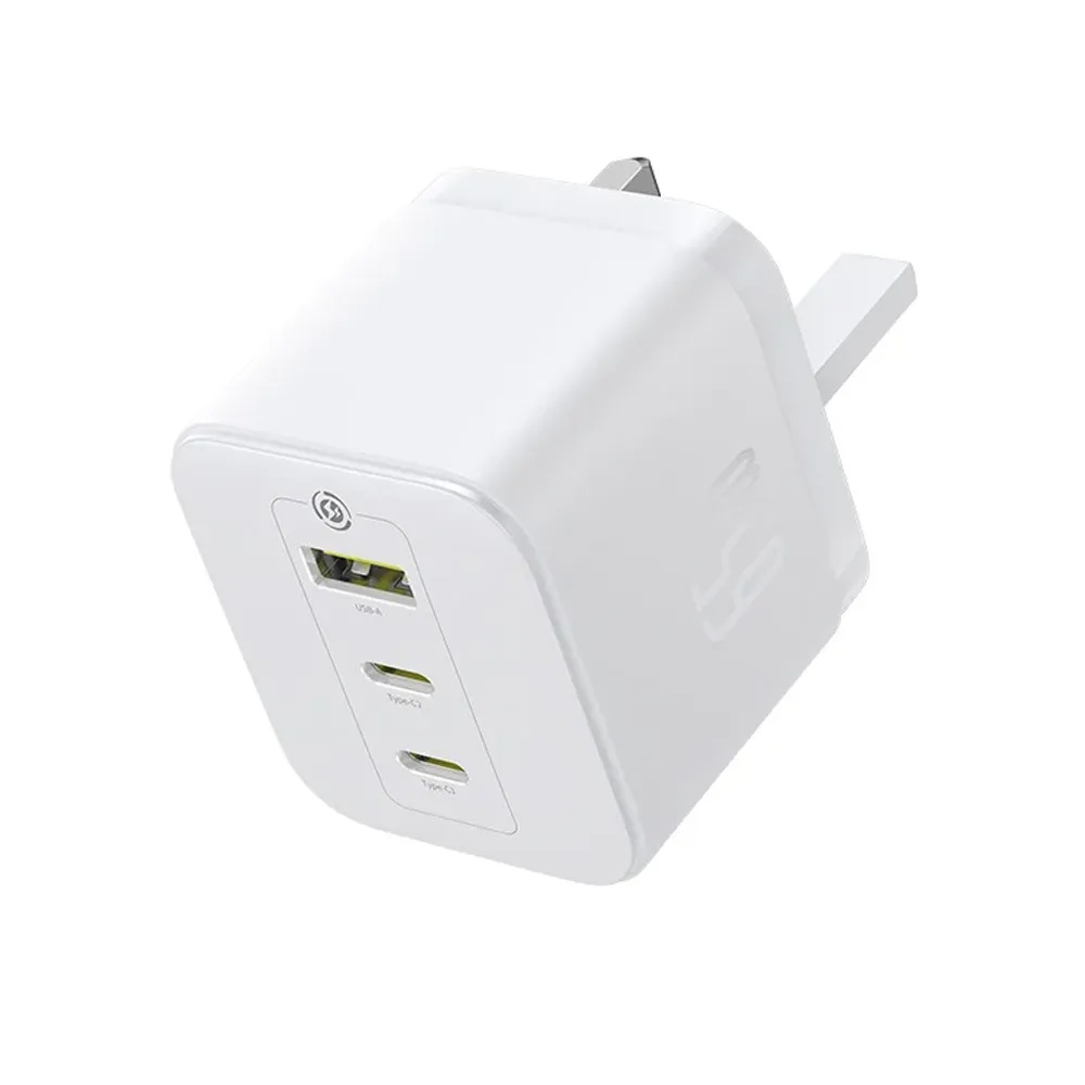 Baseus Charger Wall 65W USB-Cx2/USB-A UK+100W USB-C Cable PALM White