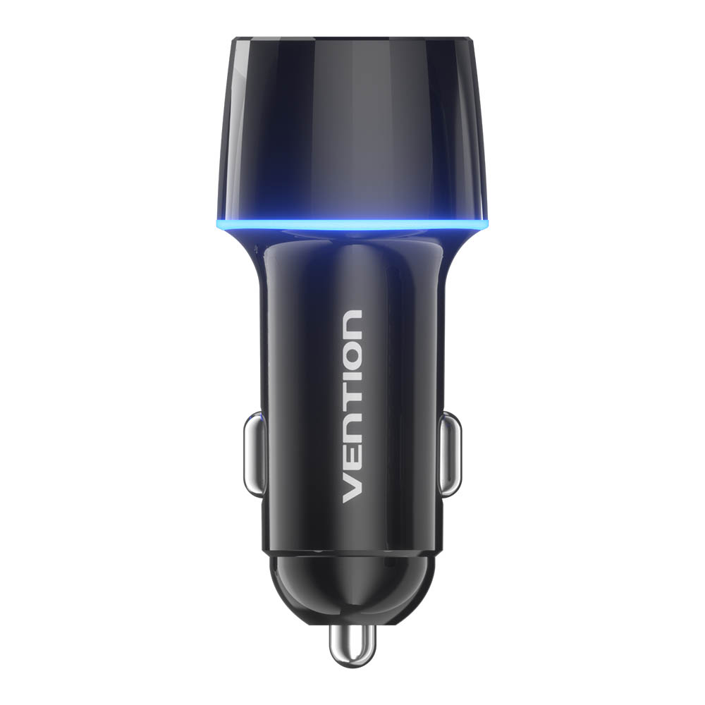 Vention Charger Car 48W 1xUSBC 1xUSBA 30W Max Black FFRB0 - Image 2