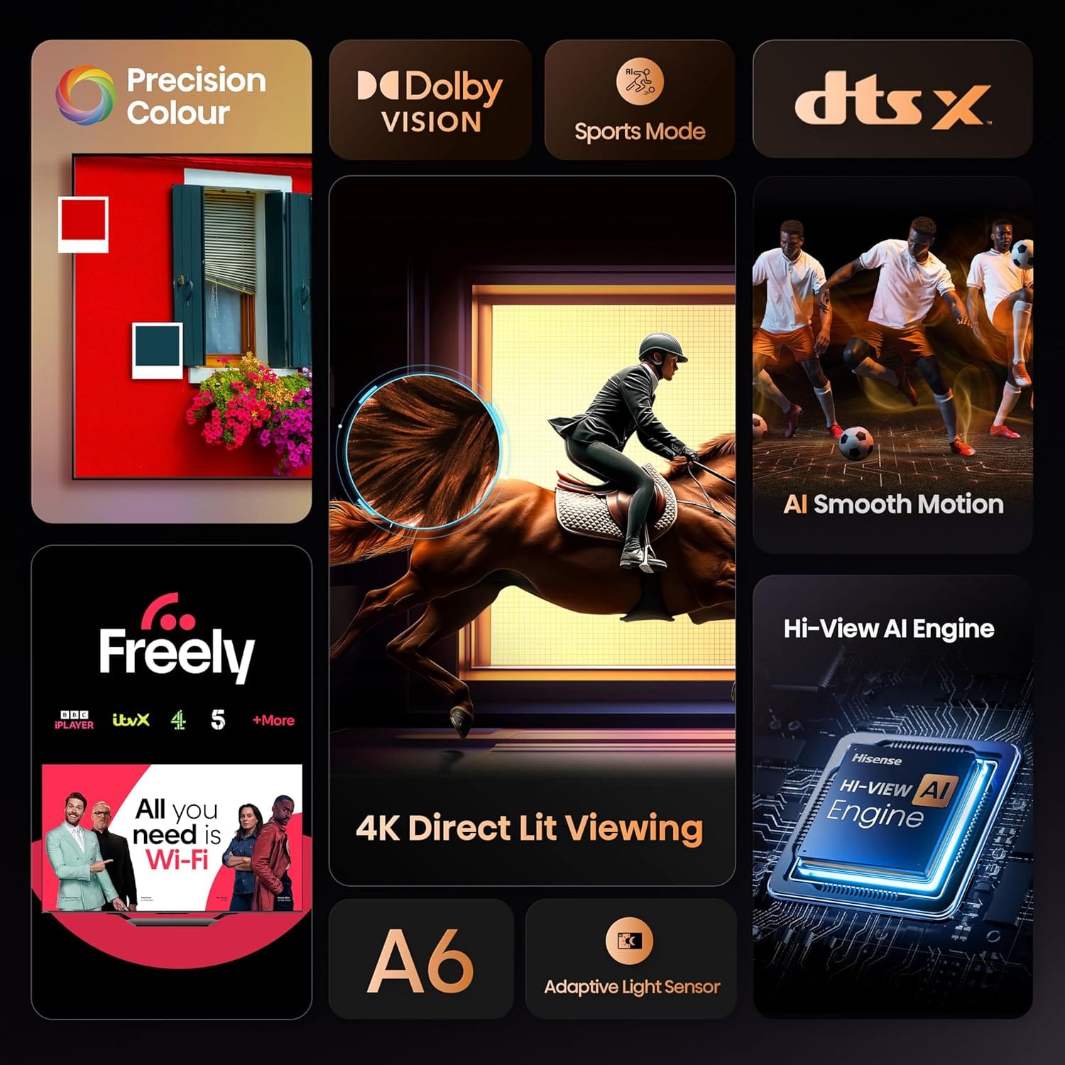Hisense 75A6Q 75'' 4K UHD Smart TV Dolby Vision - Image 2