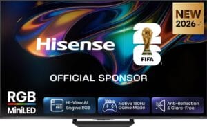 Hisense 85UR8S 85” 4K Smart RGB MINI LED 180hz TV