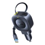 Baseus Car Charger 45W VR2 with Retractable Cable Black