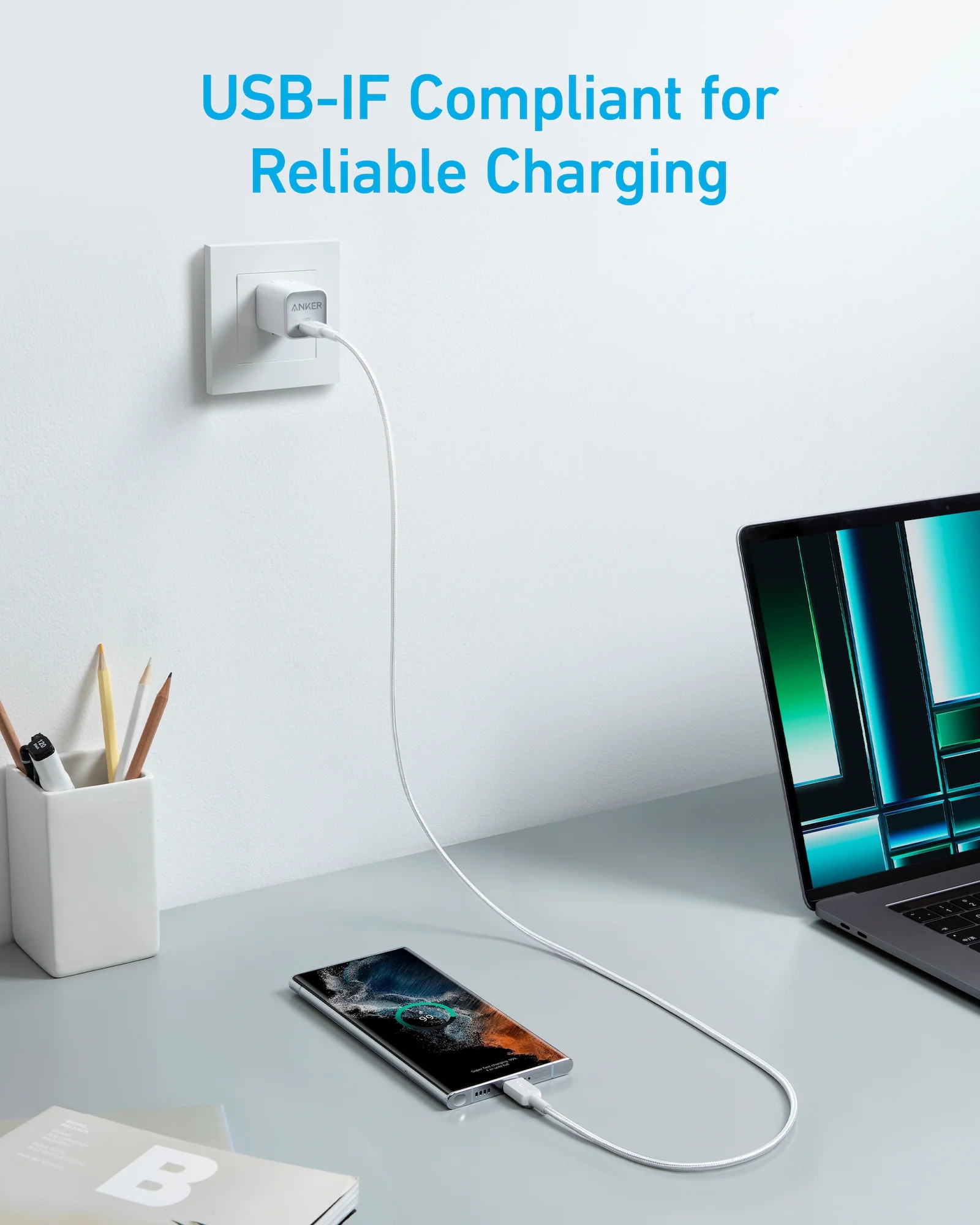 Anker Mobile Cable USB-A to USB-C 0.9m 322 White - Image 6
