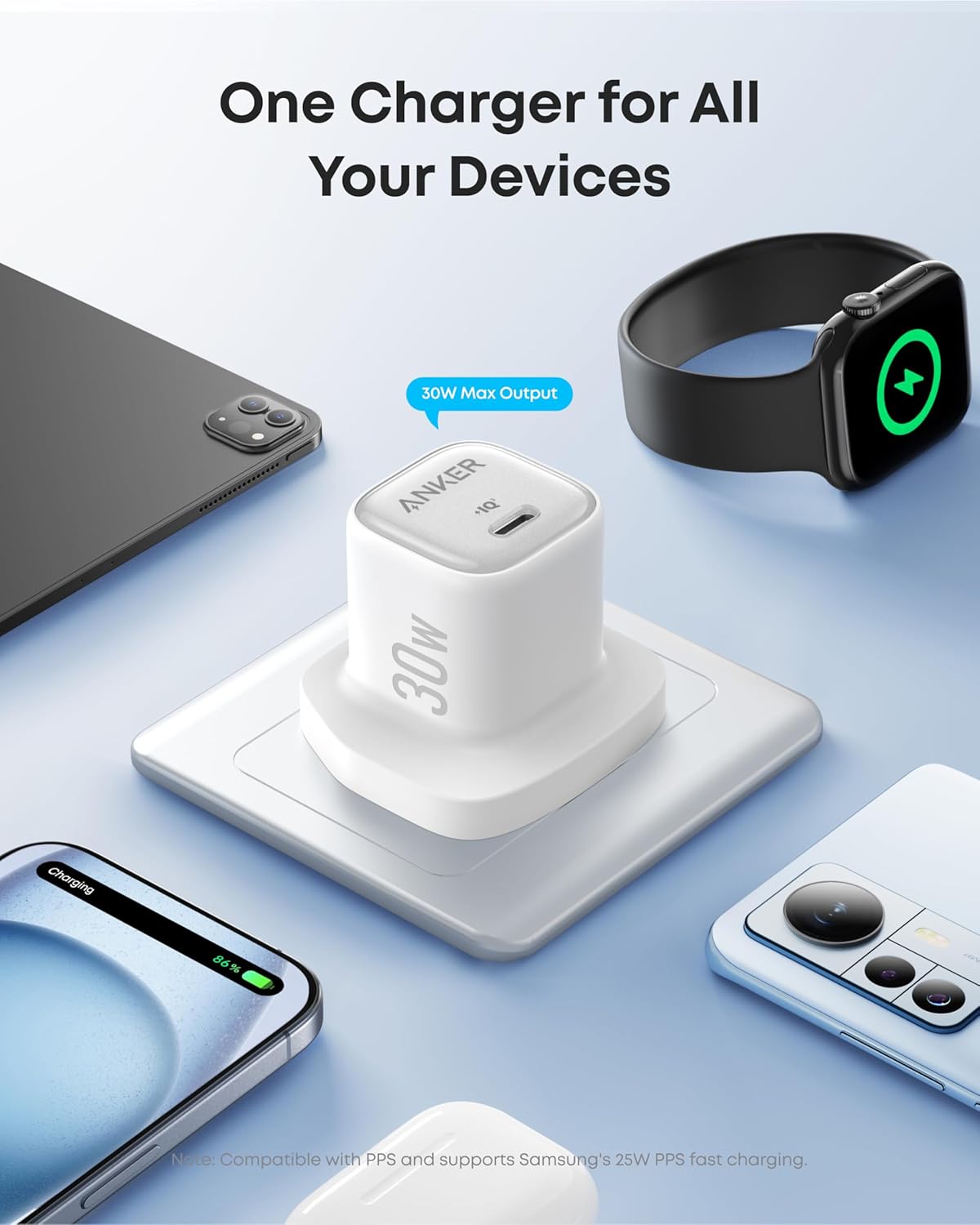 Anker Mobile Charger Wall 30W 1x USB-C Zolo White - Image 6