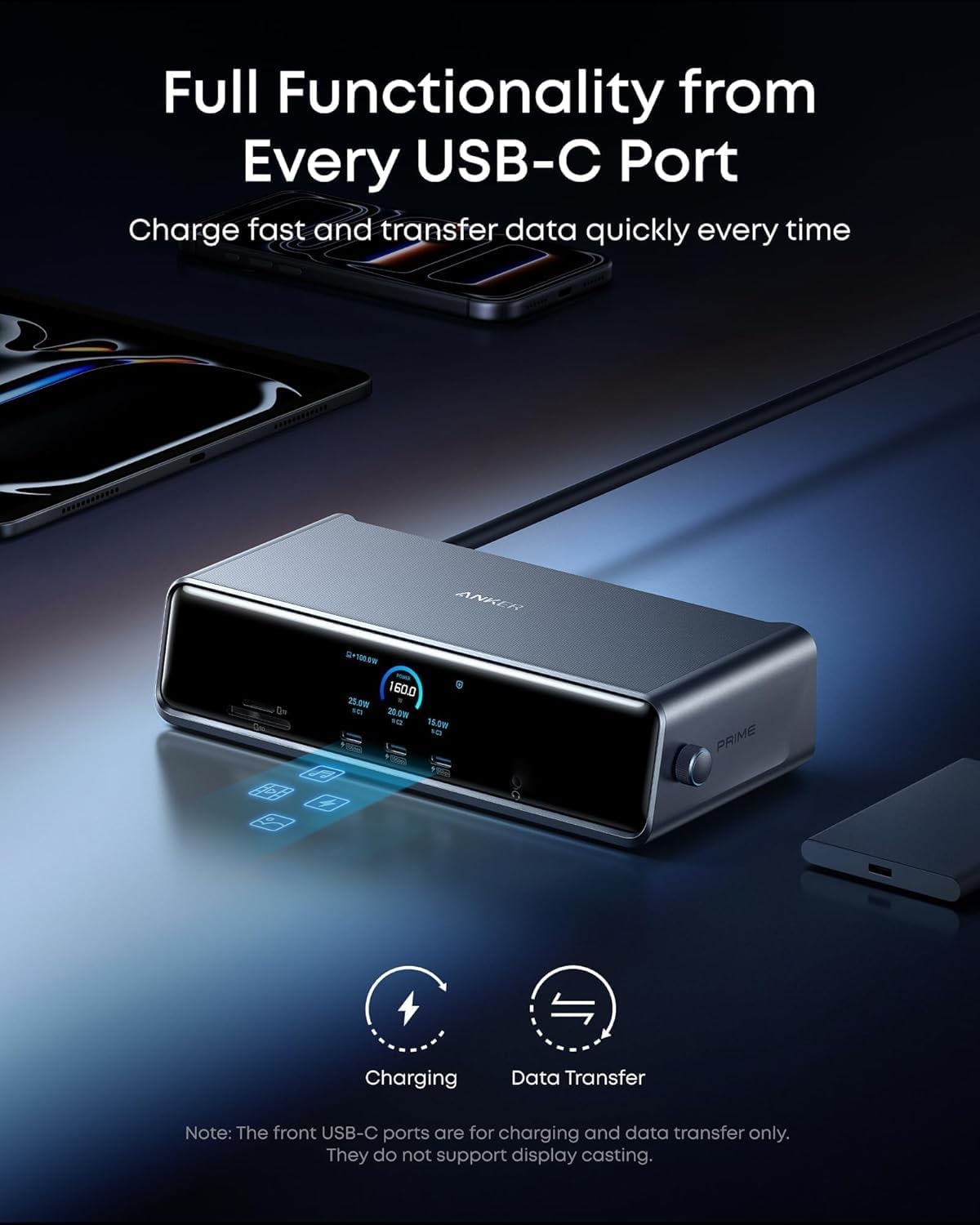Anker Work Docking Station PRIME 14-in-1 Triple Display DisplayLink 140W - Image 8