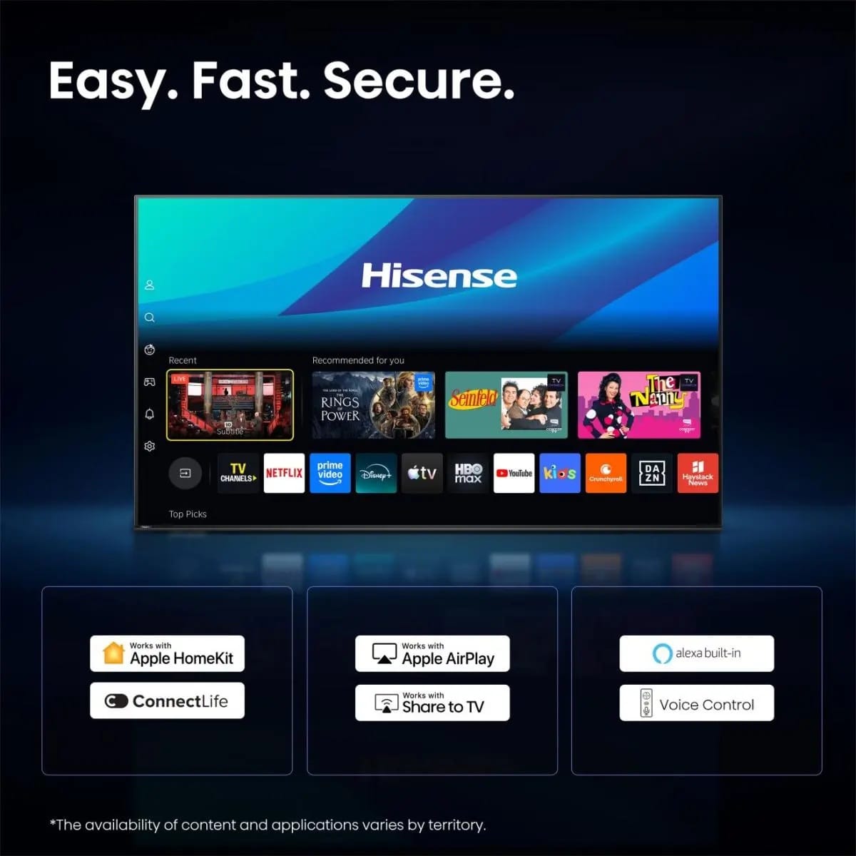 Hisense 65E7S 65'' 4K Smart Hi-QLED TV - Image 6
