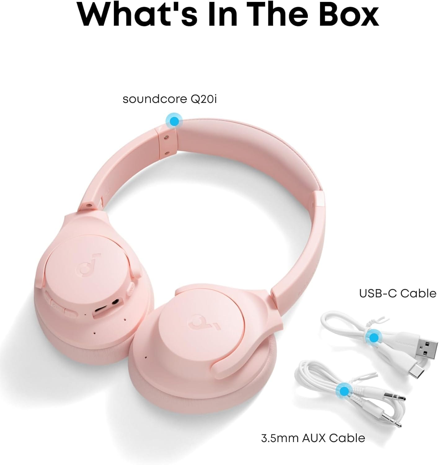 Anker Soundcore Headphones Q20i Pink - Image 4