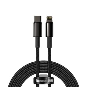 Baseus Cable Lightning to USB-A Tungsten Gold Series Braided 2.0m Black
