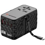 Verbatim Universal Charger Travel Adapter USB-C Retractable Cable 85W CNT-02