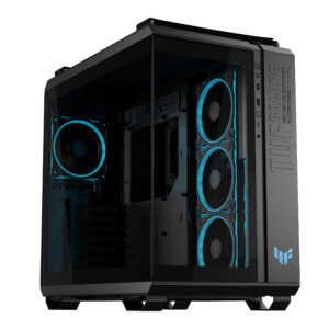 ASUS PC Case TUF Gaming ATX Dual-Chamber Design Boundless Panoramic Glass 4x Pre-Installed ARGB Fans Carry Straps USB-C GT502 Horizon Black