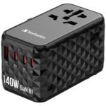 Verbatim Charger Travel Adapter World to World GAN III 140W 2xC 2xA UTA-10